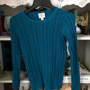 St. John's Bay Turquoise Cable Knit Sweater
